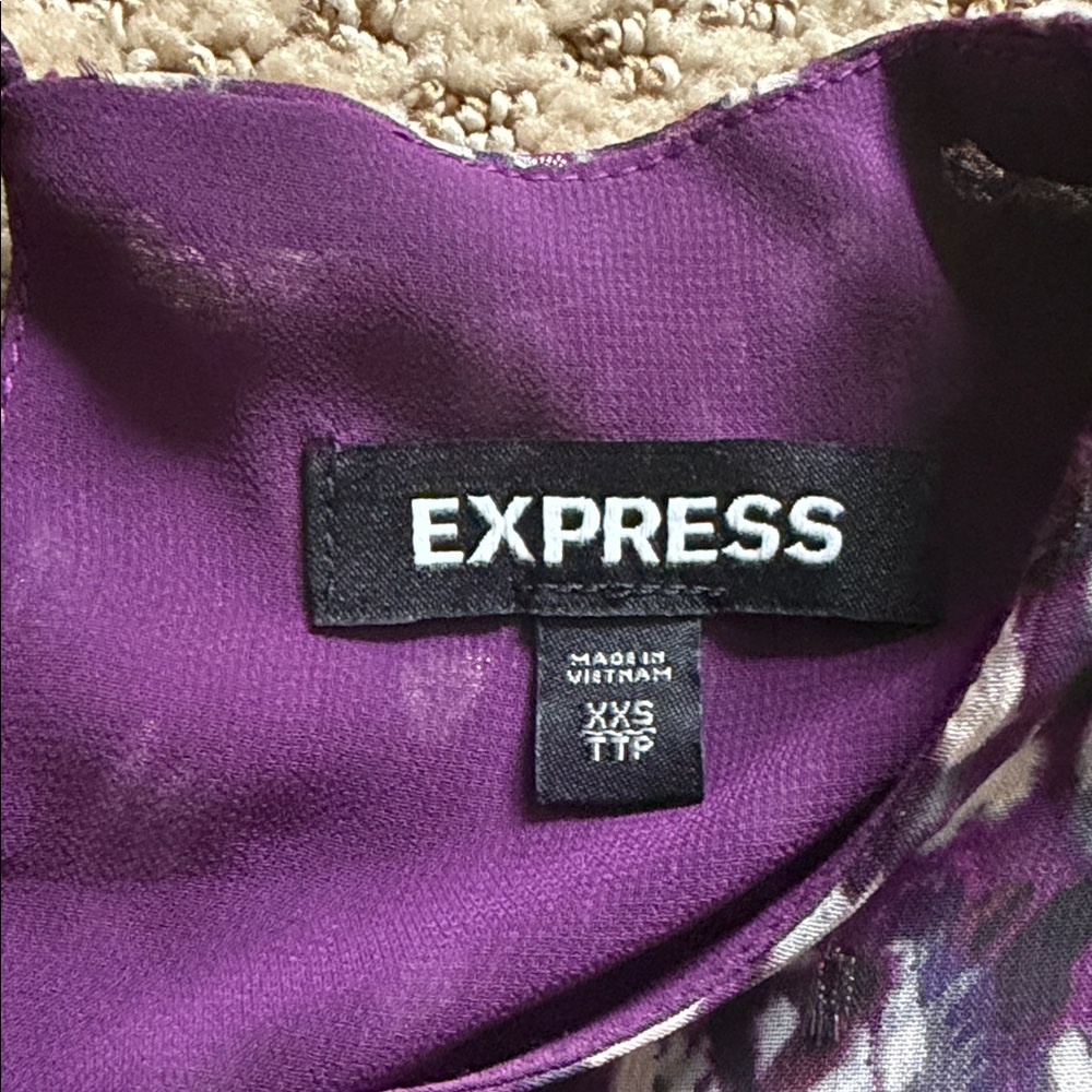 ‼️ Express Purple Patterned Top ‼️ - Picture 5 of 5